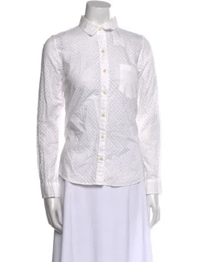 Pre-owned Frame Printed Long Sleeve Button-up Top In Neutral