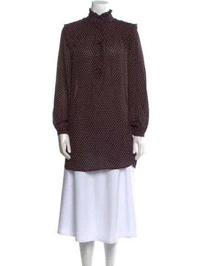 Pre-owned Frame Printed Mini Dress In Black