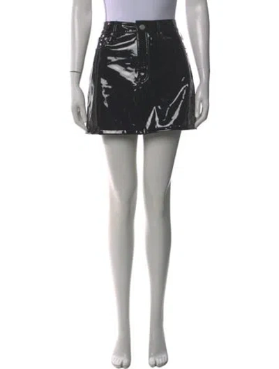 Pre-owned Frame Printed Mini Skirt In Black