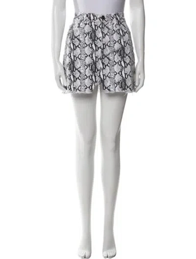 Pre-owned Frame Printed Mini Skirt In White