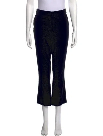 Pre-owned Frame Printed Wide Leg Pants In Black