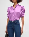 FRAME PUFF SLEEVE BLOUSE IN ORCHID