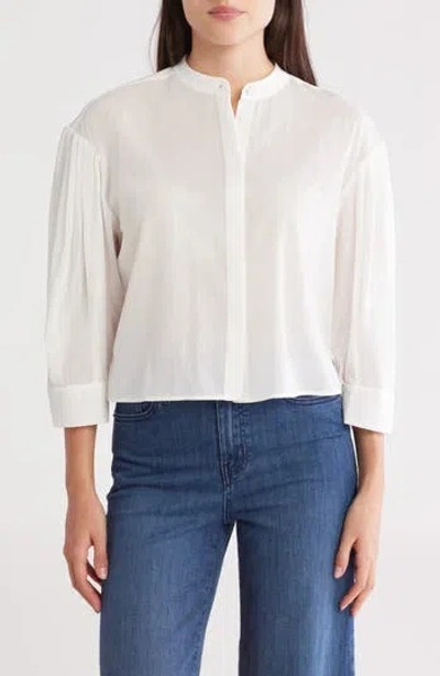Frame Modern Puff Hemd Aus Baumwollmusselin In Weiss