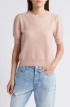 Frame Cashmere Puff-sleeve Sweater In Peony