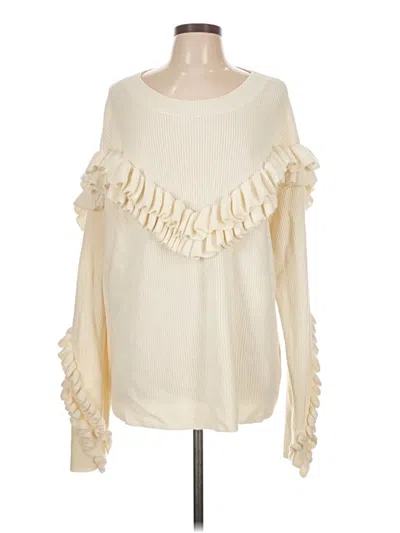Pre-owned Frame Pullover Sweater In Ivory