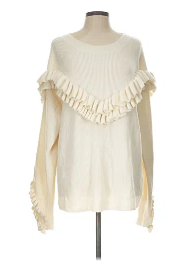 Pre-owned Frame Pullover Sweater In Ivory