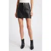 Frame Gesteppter Minirock Aus Leder In Black