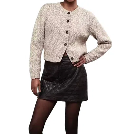 Frame Quilted Leather Skirt In Black