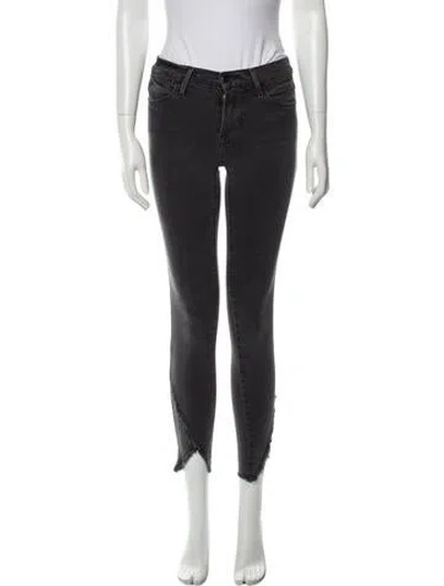 Pre-owned Frame Quinby Skinny Leg Jeans In Gray