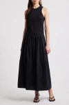 Frame Racer Tank Maxi Dress In Black