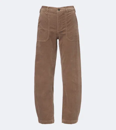 Frame Ranger Cotton-blend Corduroy Wide-leg Pants In Neutral