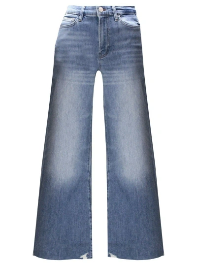 Frame Raw-cut Hem Cropped Jeans In Wvch Wavey Chew