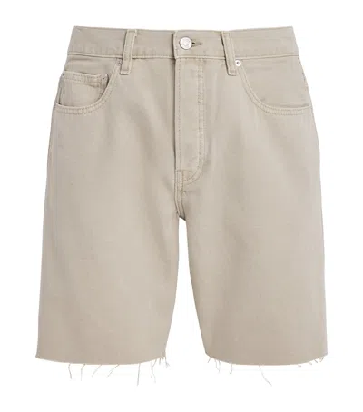 Frame Raw-hem Shorts In Sand