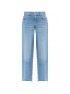 Frame Raw-edge Jeans In Blue