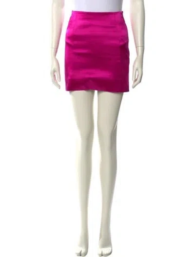 Pre-owned Frame Raw-edge Trim Mini Skirt In Pink