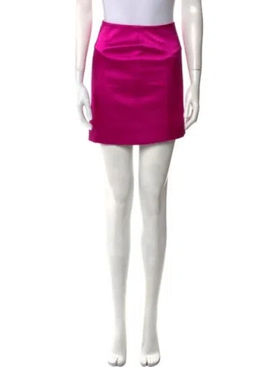 Pre-owned Frame Raw-edge Trim Mini Skirt In Purple