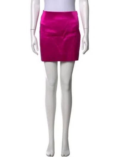 Pre-owned Frame Raw-edge Trim Mini Skirt In Purple