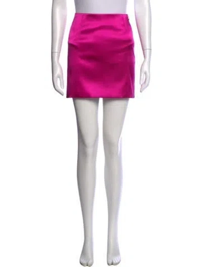 Pre-owned Frame Raw-edge Trim Mini Skirt In Purple