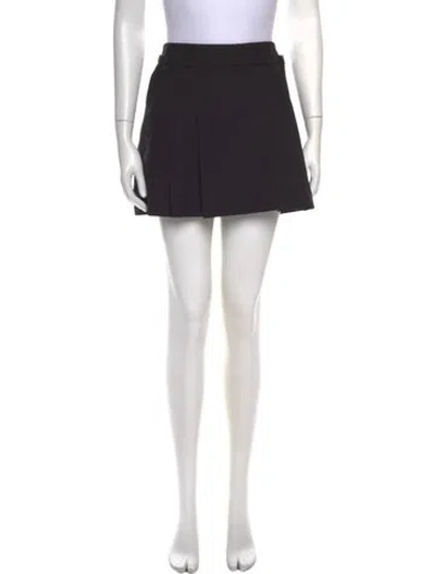Pre-owned Frame Raw-edge Trim Mini Skirt W/ Tags In Black