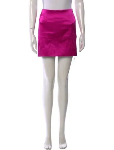 Pre-owned Frame Raw-edge Trim Mini Skirt W/ Tags In Pink