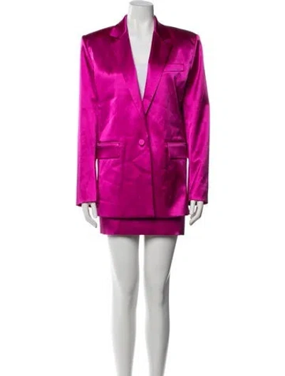 Pre-owned Frame Raw-edge Trim Skirt Suit W/ Tags In Pink
