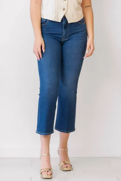 Frame Reboot Boot Cut Crop Jeans In Keepsake In Blue