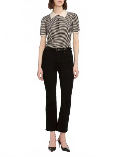 Frame Reboot Crop Bootcut Jeans In Black