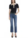 Frame Reboot Crop Bootcut Jeans In Foxley In Blue