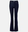 Frame Reboot High-rise Bootcut Jeans In Black