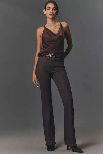 Frame Reboot High-rise Bootleg Jeans In Brown