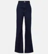 Frame Reboot Super Stretch High-rise Bootcut Jeans In Blue