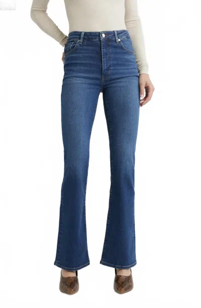 Frame Reboot High Waist Bootcut Jeans In Outfox In Blue