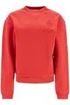 Frame Red Cotton Sweater With Logo Embroidery In Red (red)