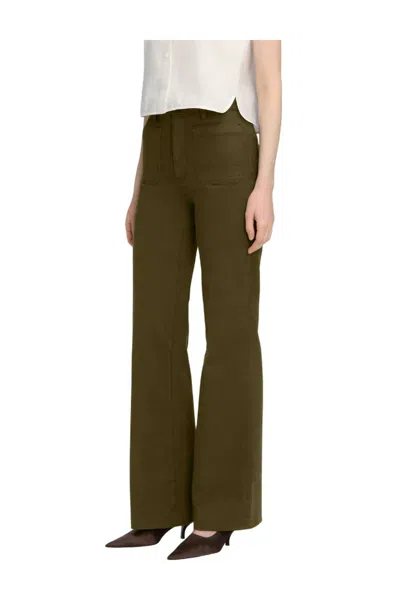 Frame Refined Flare Jeans In Tree Moss In Green