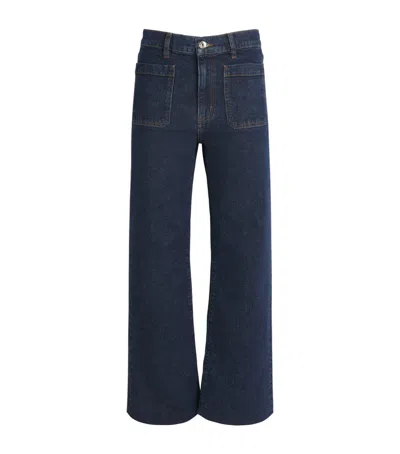 Frame Refined Flared Jeans In Blue