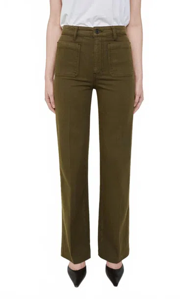Frame Refined Straight Leg Pants In Tree Moss In Multi