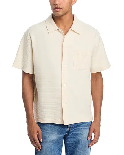Frame Regular Fit Jacquard Shirt In White