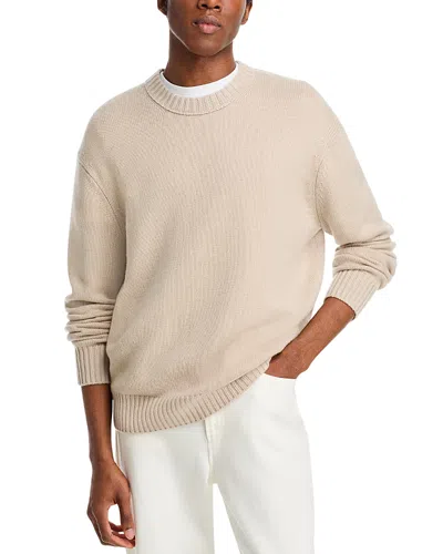 Frame Regular Fit Wool Cashmere Sweater In Gray Beige
