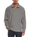 Frame Denim Relaxed Classic Silk-blend Shirt In Blue