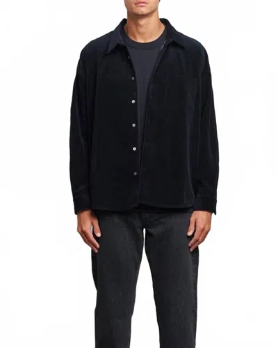 Frame Relaxed Corduroy Tee In Dark Navy