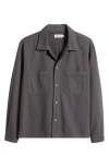 Frame Relaxed Cotton Button-up Shirt In Slate Gray