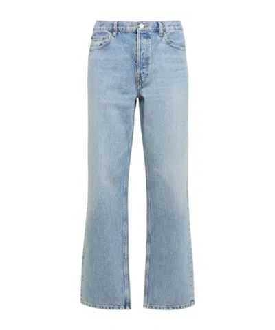 Frame Relaxed Cotton Denim Jeans In Blue