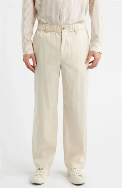 Frame Relaxed Cotton Pants In White