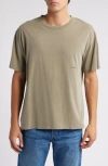 Frame Duo Fold Cotton T-shirt In Light Olive
