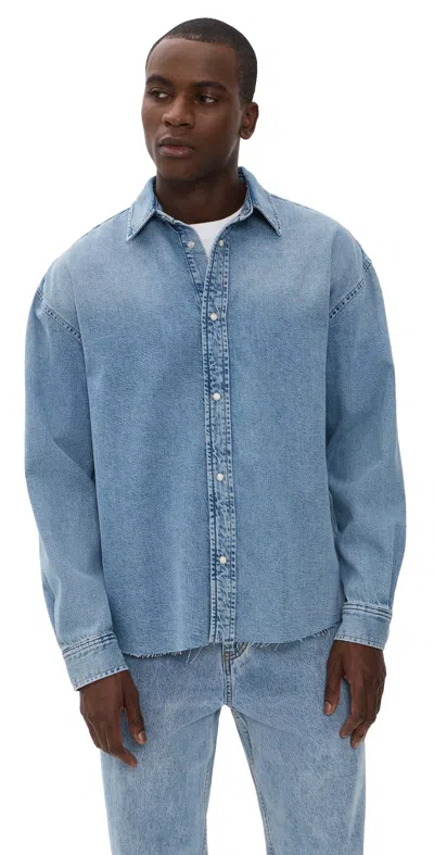 Frame Relaxed Denim Shirt Suntrace In Blue