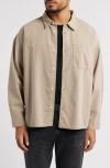 Frame Men's Relaxed Denim Shirt In Dusty Sage