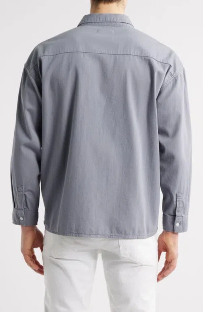 Frame Relaxed Fit Denim Button-up Shirt In Smoky Blue