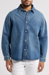 Frame Men's Relaxed Heavy Denim Shirt In Dreams