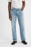 Frame Relaxed Fit Straight Leg Jeans In Momentum Blue In Blue