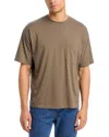 Frame Relaxed Fit Pocket Tee In Brown